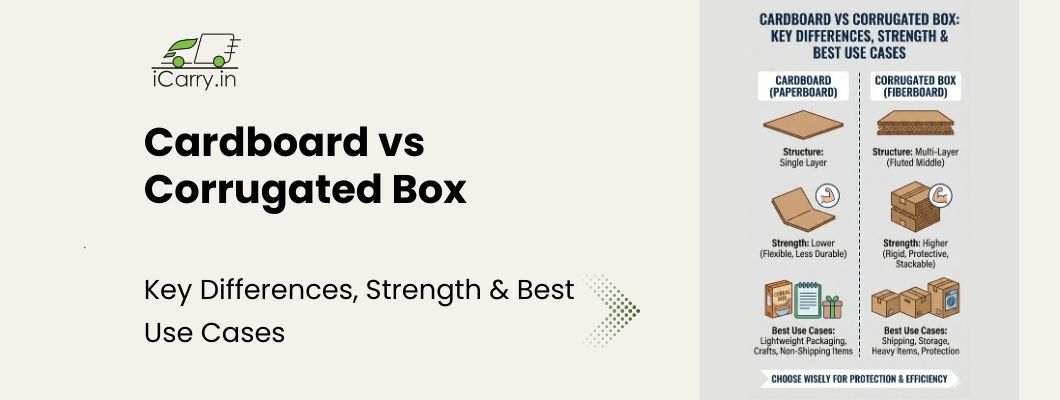 Cardboard vs Corrugated Box - Key differences, strength and best use cases
