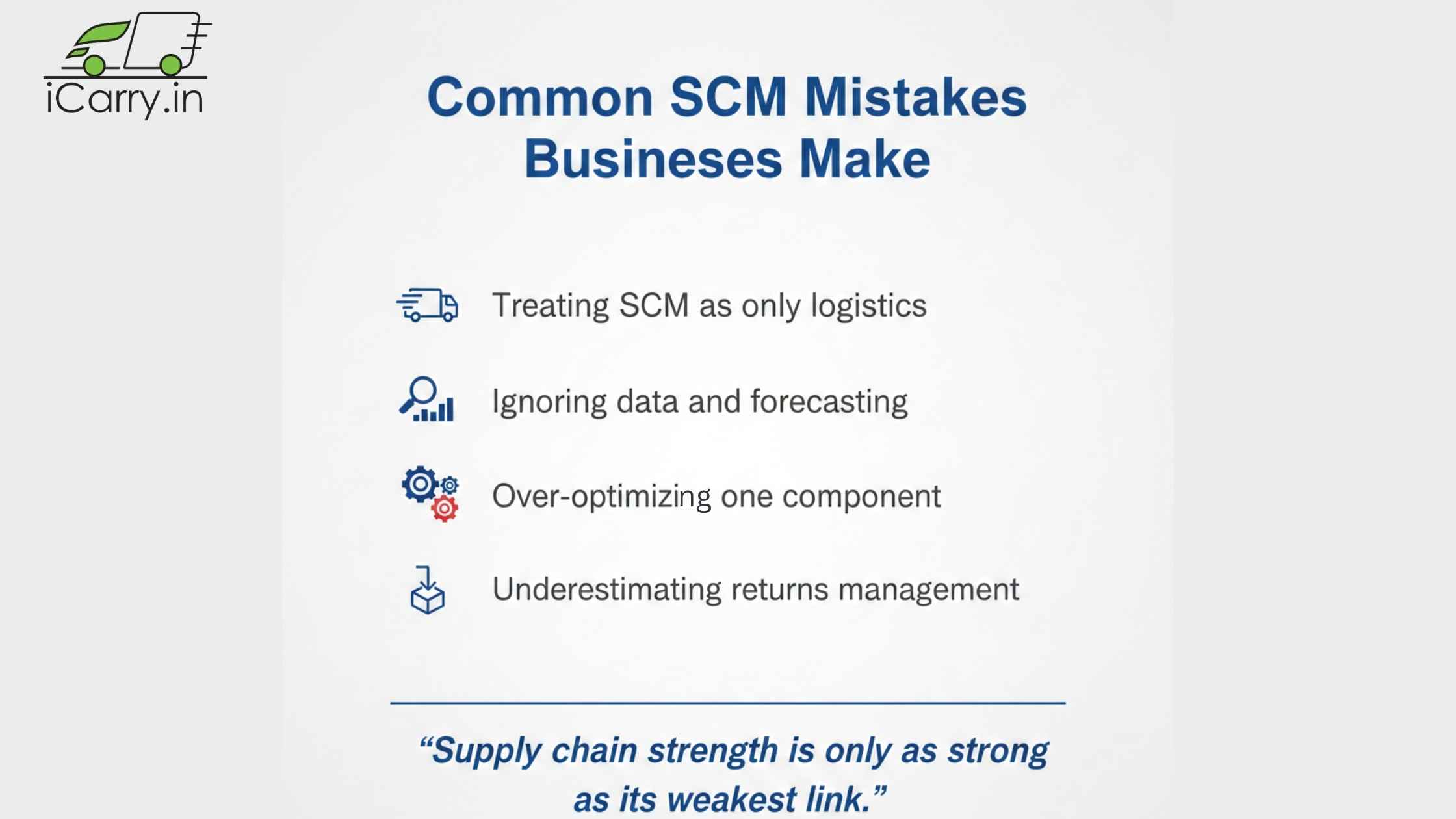 Common SCM mistakes businesses make