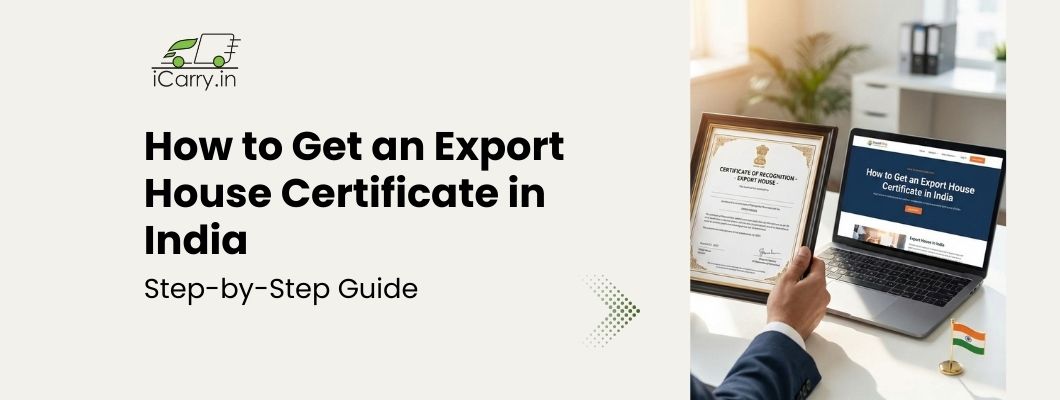 Export House Certificate India - DGFT recognition for high-performing exporters with official certification badge
