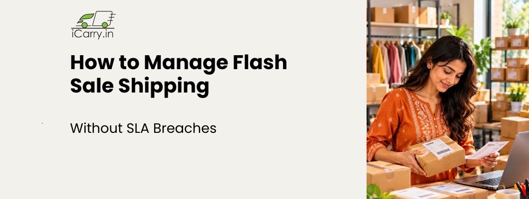 How to manage flash sale shipping in India, with order processing, inventory coordination and courier planning to prevent delivery delays and SLA breaches for eCommerce businesses.