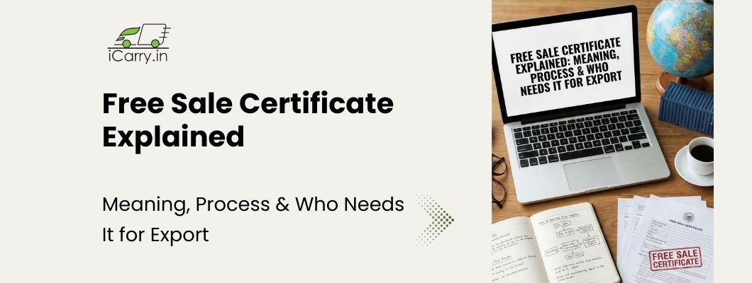 Free Sale Certificate for export - official document proving product is legally sold in country of origin
