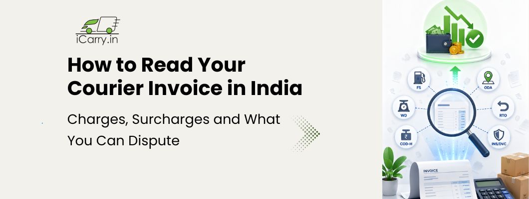 how to read courier invoice in india guide showing invoice breakdown with charges surcharges oda rto cod handling and billing components for ecommerce shipping