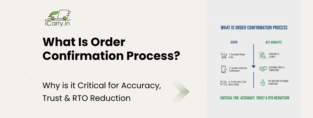 Order confirmation process - critical for accuracy, trust and RTO reduction