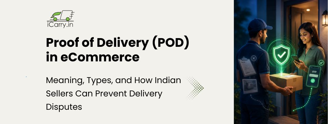 proof of delivery pod in ecommerce india showing courier handing package to customer with digital verification and secure delivery confirmation system