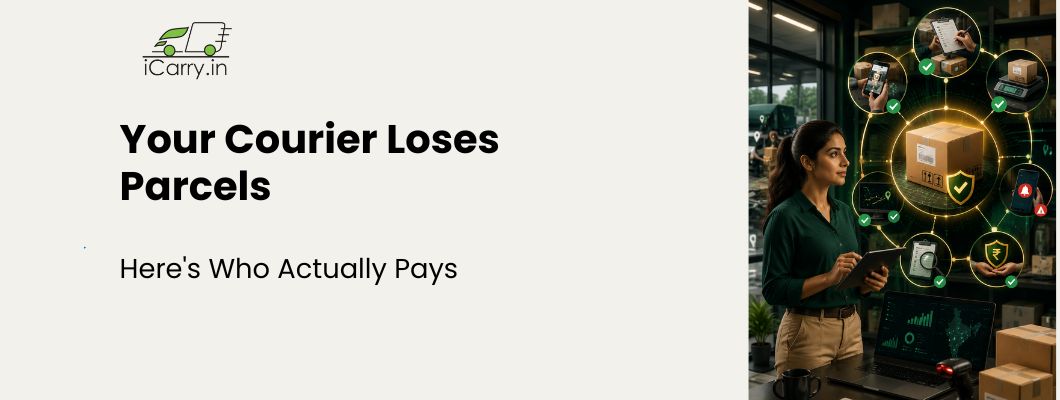 iCarry.in courier lost parcel, shipment loss responsibility, ecommerce courier claims, parcel tracking, logistics risk management, lost shipment compensation, and protecting seller margins