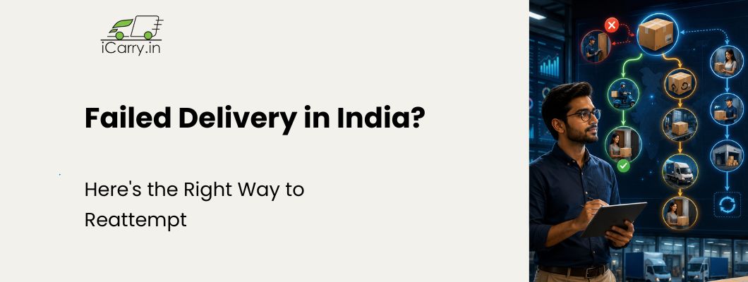iCarry.in failed delivery in India, delivery reattempt process, courier delivery failures, NDR management, customer communication, and strategies to improve successful deliveries