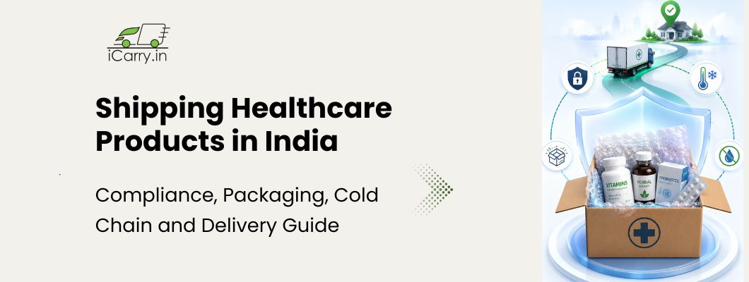 shipping healthcare and wellness products in india infographic showing safe fast and reliable delivery with temperature sensitive packaging secure handling and compliance requirements