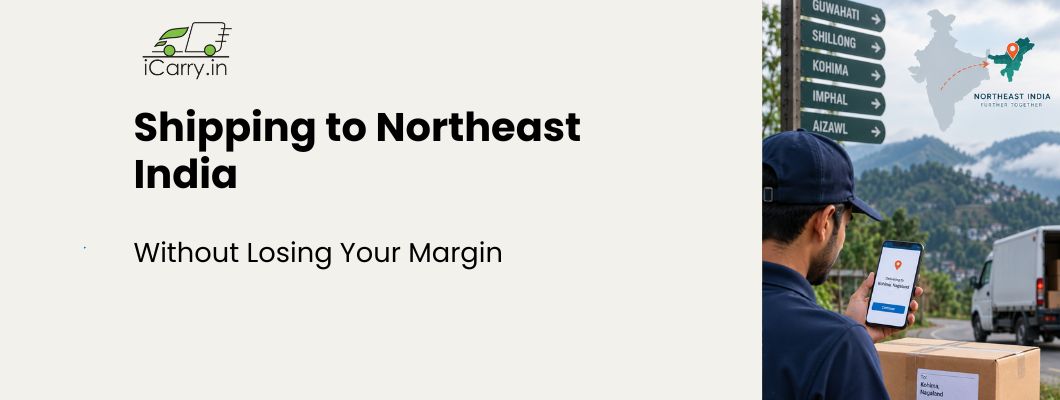 Shipping to Northeast India guide showing how businesses can reduce delivery costs and protect margins when shipping to cities across the Northeast