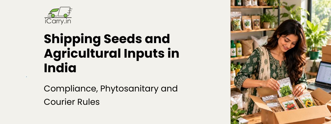 Shipping seeds and agricultural inputs in India, covering compliance, phytosanitary requirements and courier rules for safe delivery.