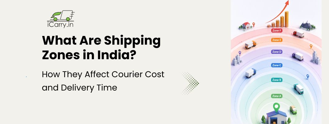 shipping zone india infographic showing zone classification and impact on courier cost and delivery timelines