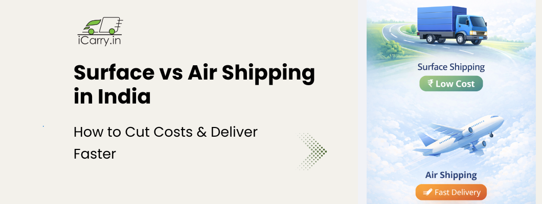 Surface vs air shipping in India - comparing road and air transport modes for eCommerce delivery