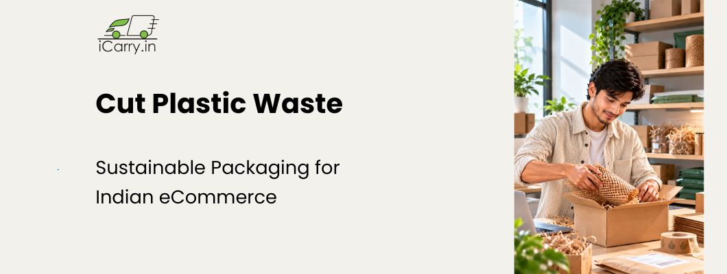 Sustainable packaging for Indian eCommerce businesses focused on reducing plastic waste and using eco-friendly shipping materials.