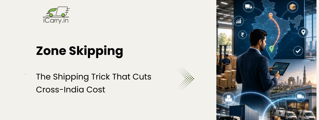 iCarry zone skipping guide for India, shipping cost optimization, courier zone skipping, logistics routing, ecommerce shipping and freight cost reduction